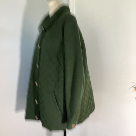 NWOT ESTATE ISAAC MIZRAHI LIVE! PLUS 2X EVERGREEN MIXED MEDIA QUILTED JACKET - Picture 7 of 11